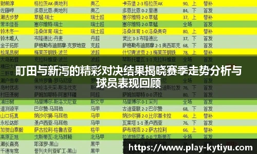 町田与新泻的精彩对决结果揭晓赛季走势分析与球员表现回顾